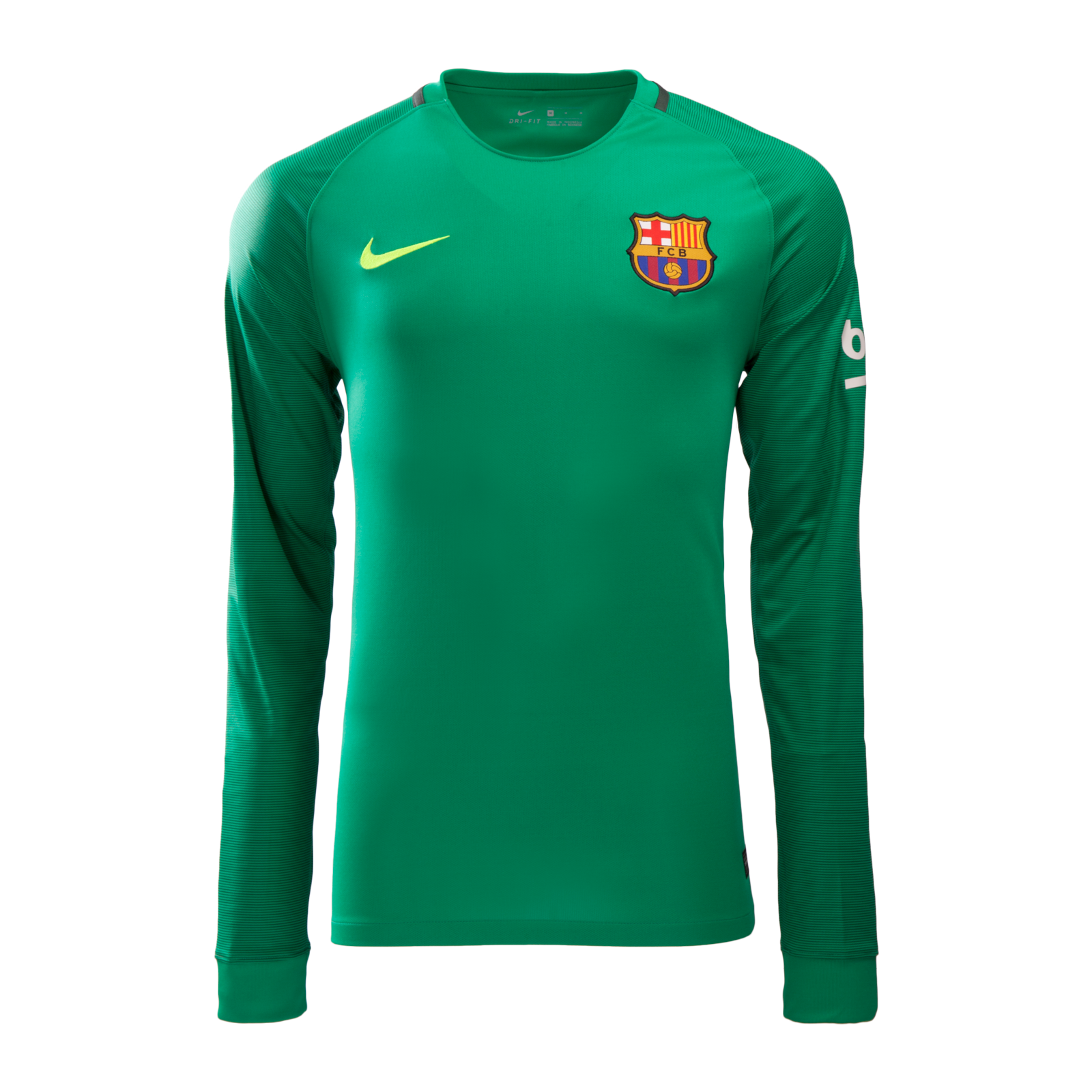 Barcelona LS Goalkeeper 2016-17 Green Jersey Shirt