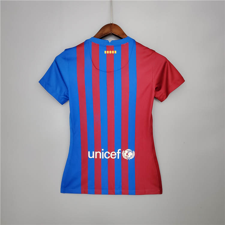 Barcelona 21-22 Soccer Kit Home Blue Women's Soccer Jersey Football Shirt - Click Image to Close