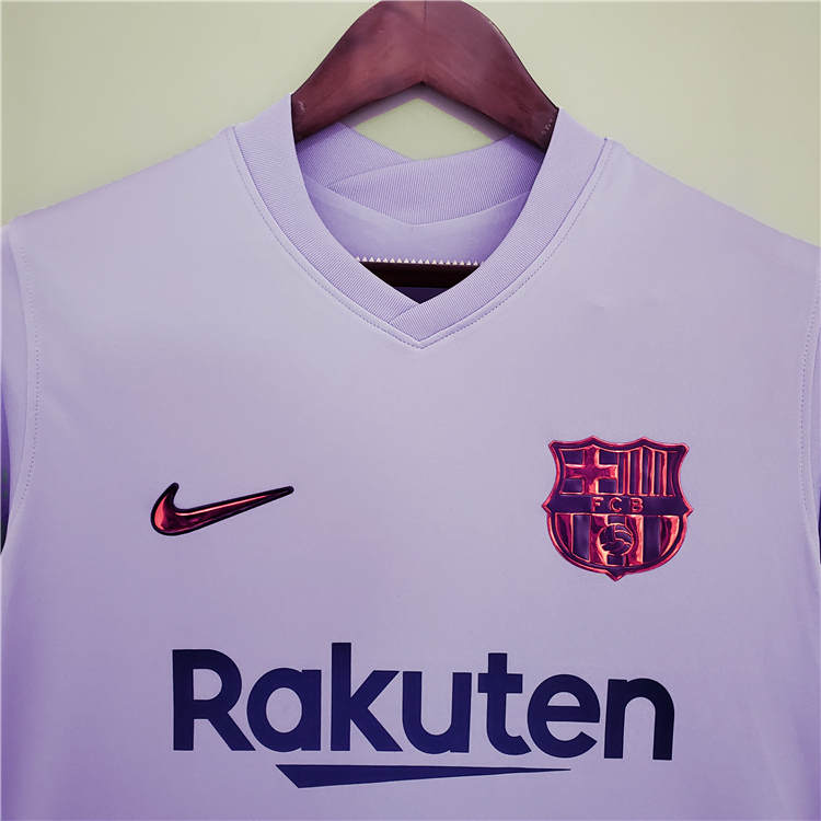 Barcelona FC 21-22 Away Purple Soccer Jersey Football Shirt - Click Image to Close