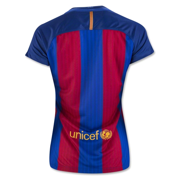 Women's Barcelona Home 2016/17 Soccer Jersey Shirt - Click Image to Close