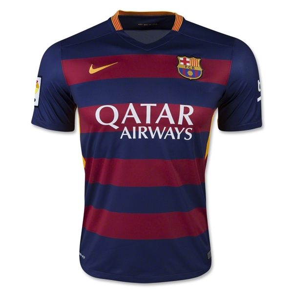 Barcelona Home 2015-16 A. INIESTA #8 Soccer Jersey - Click Image to Close
