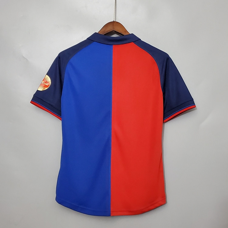 Barcelona FC 100th Anniversary Retro Soccer Jersey Blue&Red Football Shirt - Click Image to Close