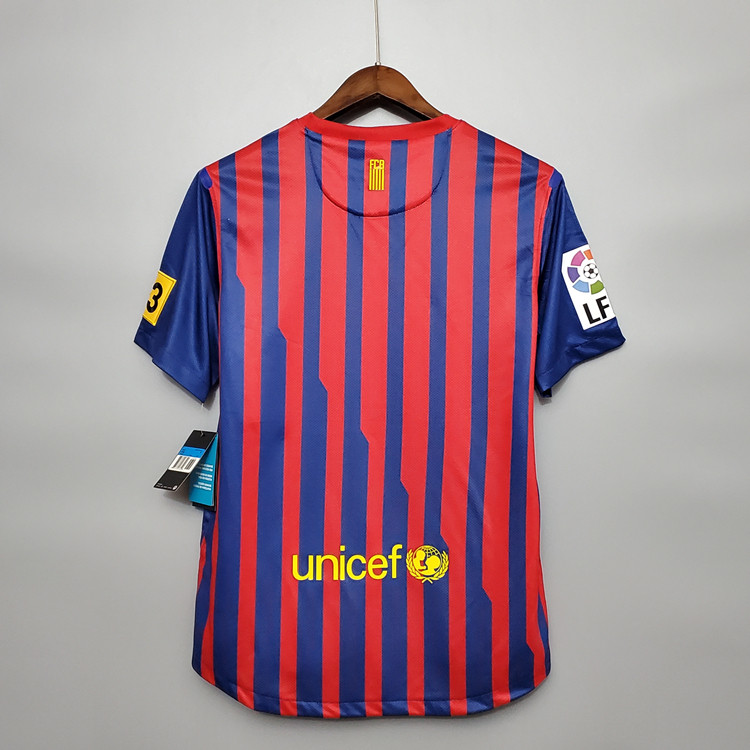 Barcelona FC 11-12 Retro Blue&Red Soccer Jersey Football Shirt - Click Image to Close