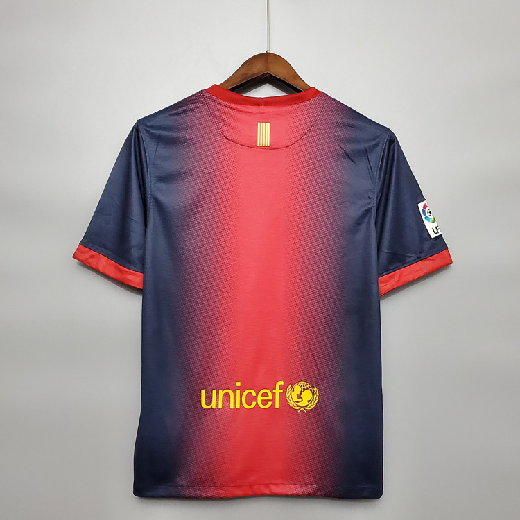 Barcelona FC 12-13 Retro Blue&Red Soccer Jersey Football Shirt - Click Image to Close