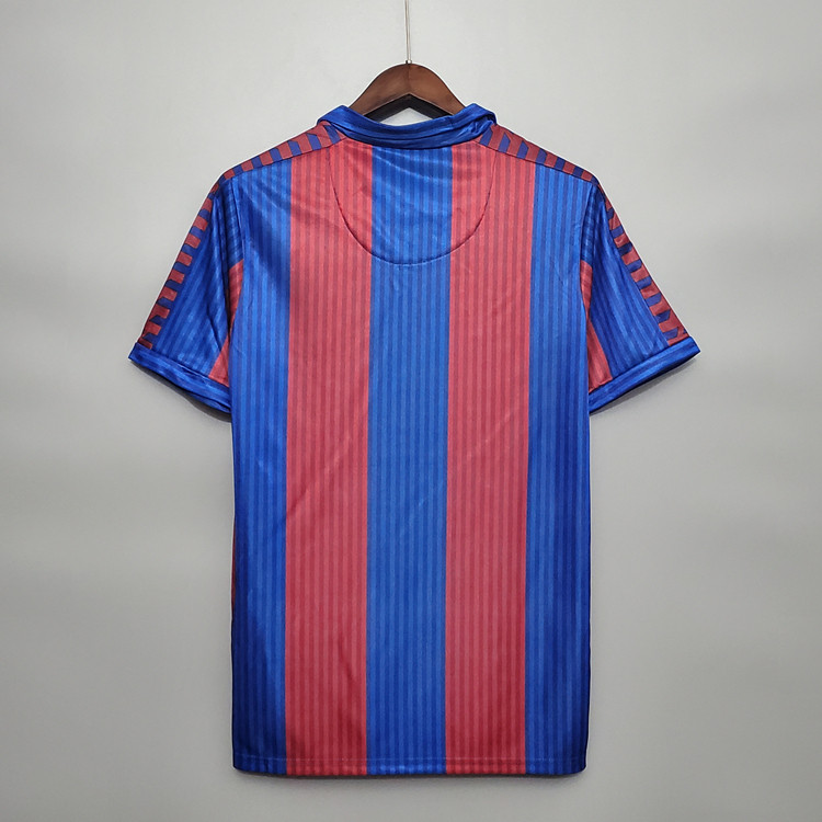 Barcelona FC 90-91 Retro Blue&Red Soccer Jersey Football Shirt - Click Image to Close