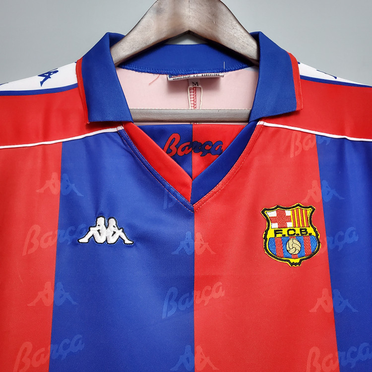 Barcelona FC 92-95 Retro Soccer Jersey Bluie&Red Football Shirt - Click Image to Close