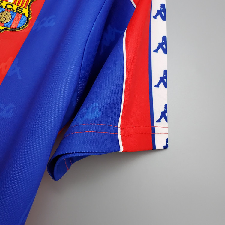 Barcelona FC 92-95 Retro Soccer Jersey Bluie&Red Football Shirt - Click Image to Close