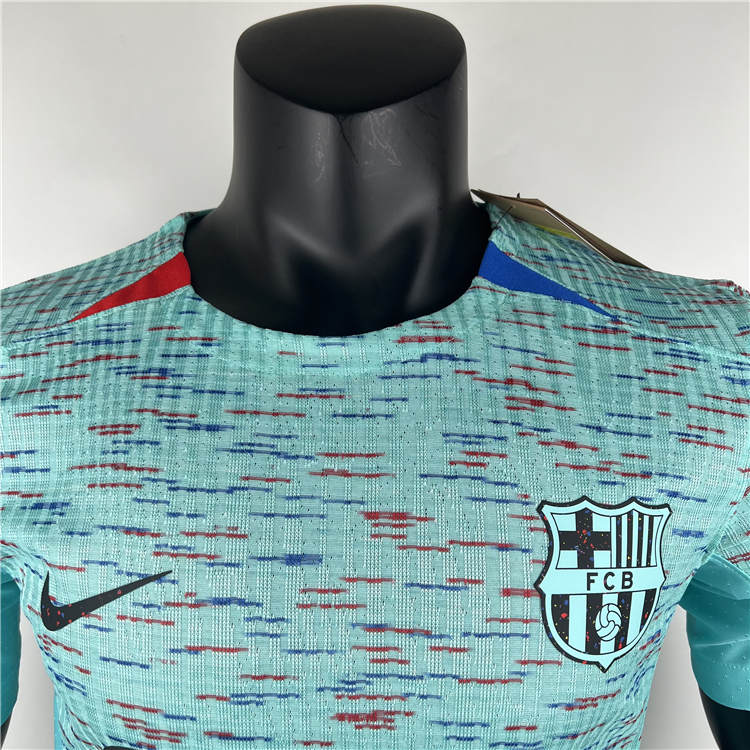 Barcelona FC 23/24 Soccer Jersey Third Blue Football Shirt (Authentic Version) - Click Image to Close
