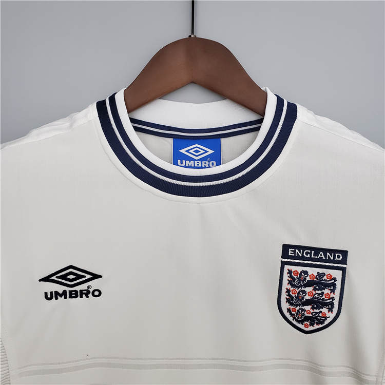 2000 England Home White Retro Soccer Jersey Football Shirt - Click Image to Close