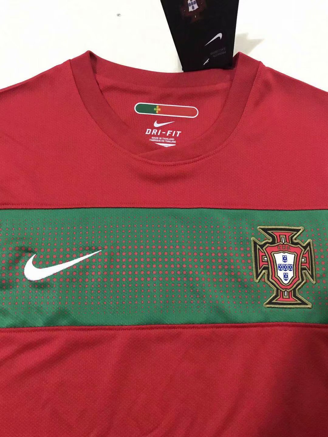 2010 SOUTH AFRICA WORLD CUP PORTUGAL HOME RED RETRO SOCCER SHIRT - Click Image to Close