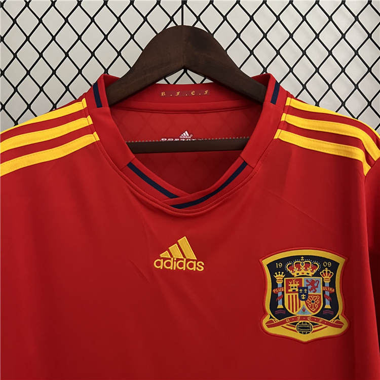 Spain 2010 Home Red Soccer Jersey Retro Football Shirt - Click Image to Close