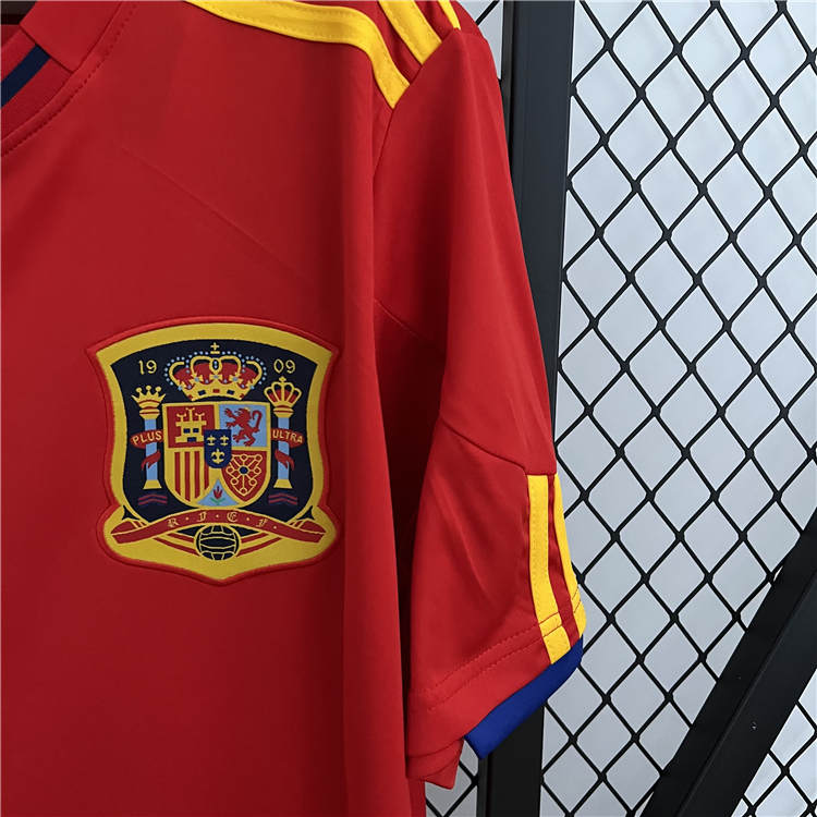 Spain 2010 Home Red Soccer Jersey Retro Football Shirt - Click Image to Close