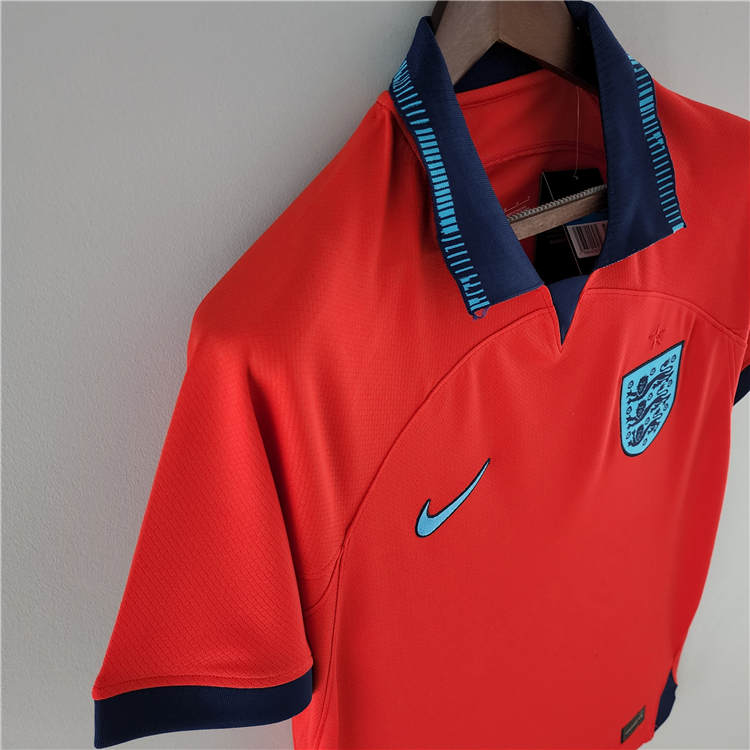 England World Cup 2022 Away Kit Soccer Shirt Red Football Shirt - Click Image to Close