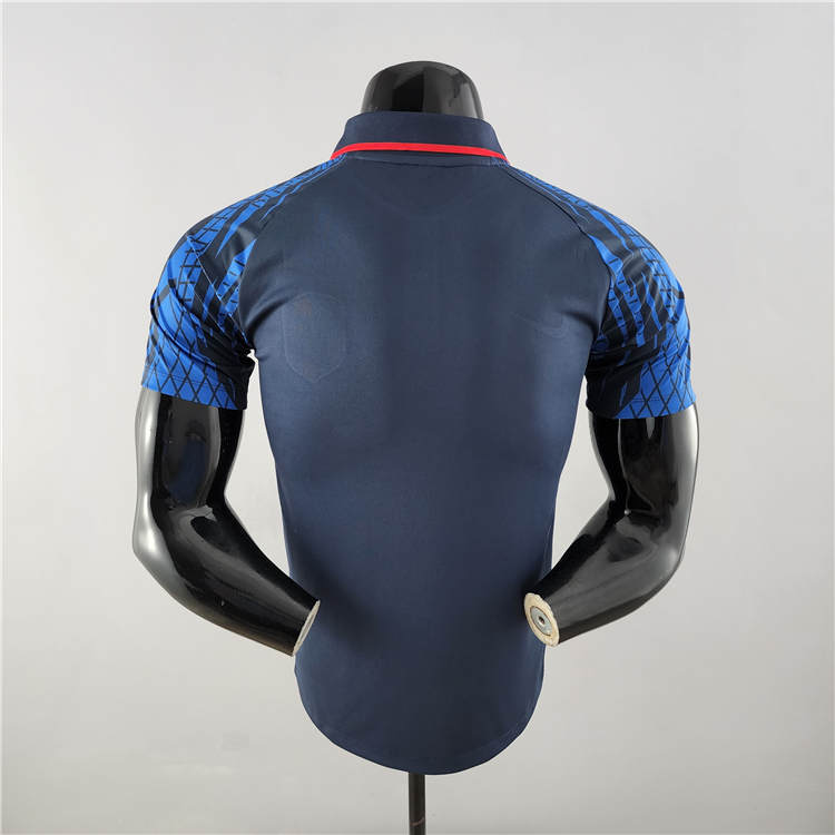 2022 Netherlands Royal Blue Soccer Polo Shirt - Click Image to Close