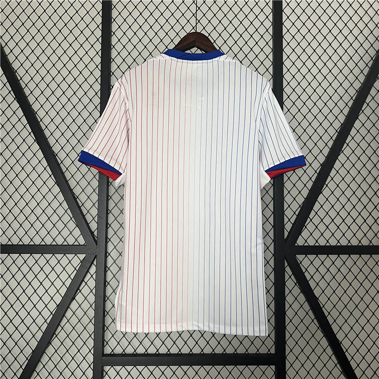 UEFA Euro 2024 France Football Shirt Away White Soccer Jersey - Click Image to Close