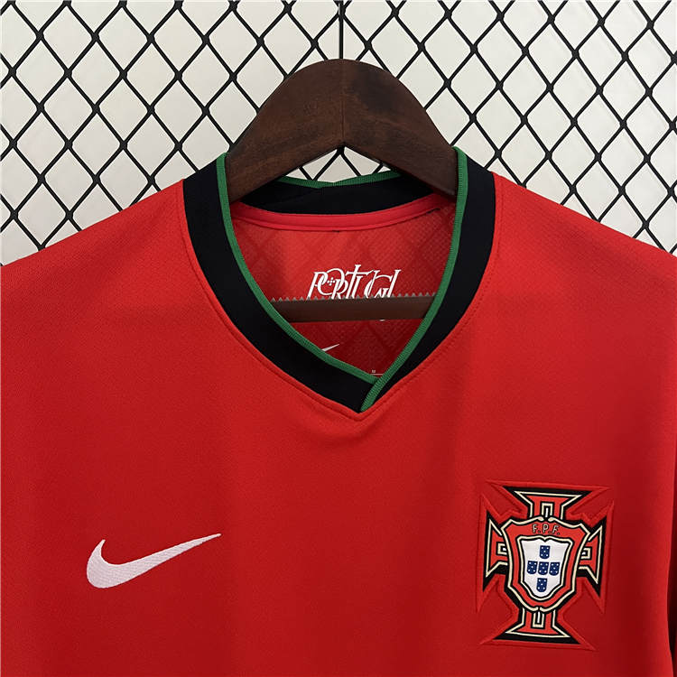 UEFA Euro 2024 Portugal Home Red Soccer Jersey Football Shirt - Click Image to Close