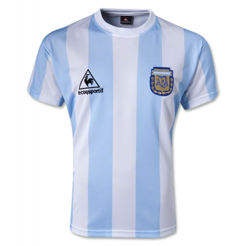 1986 Argentina Retro Home #10 MARADONA Soccer Shirt Jersey - Click Image to Close