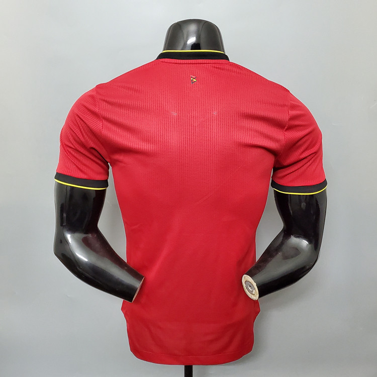 20-21 Belgium Euro 2020 Soccer Shirt Home Red Soccer Jersey(Player Version) - Click Image to Close