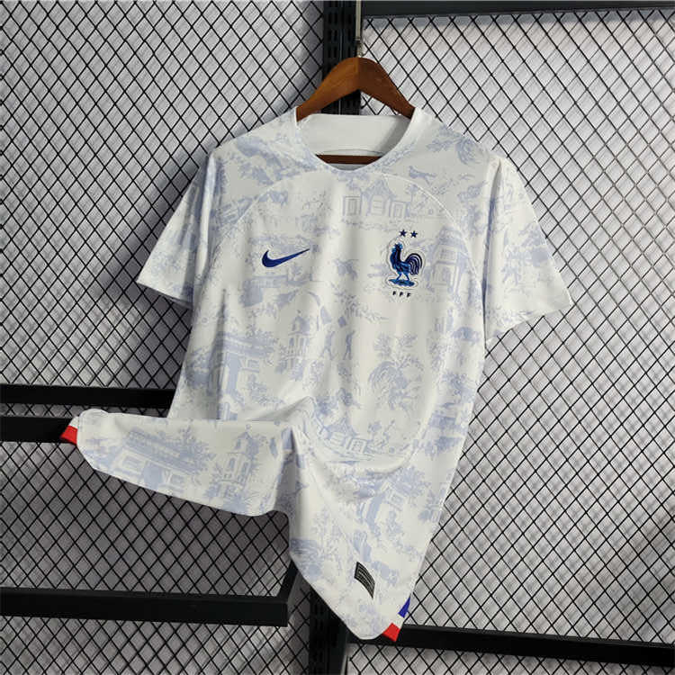 World Cup 2022 France Away White Soccer Jersey Football Shirt - Click Image to Close