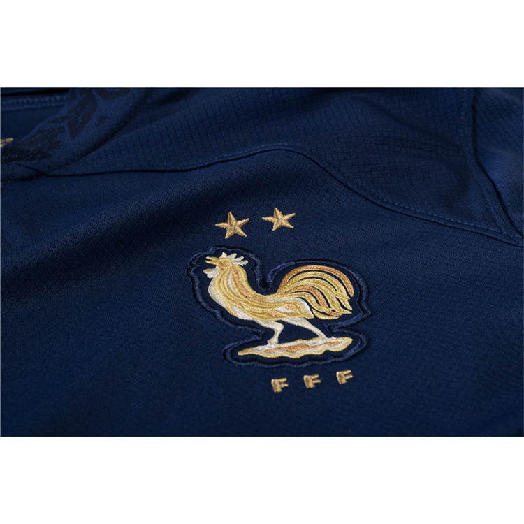 World Cup 2022 France Home Blue Soccer Jersey Football Shirt - Click Image to Close