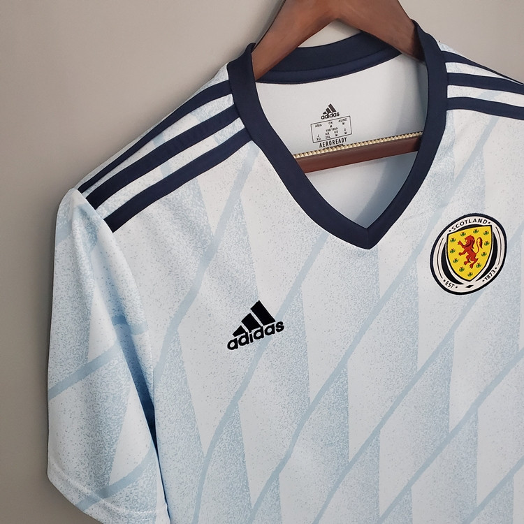 Scotland Euro 2020 Away Light Blue Soccer Jersey Football Shirt - Click Image to Close