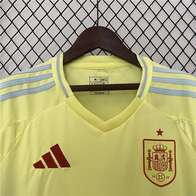 Spain UEFA Euro 2024 Away Soccer Jersey Football Shirt - Click Image to Close
