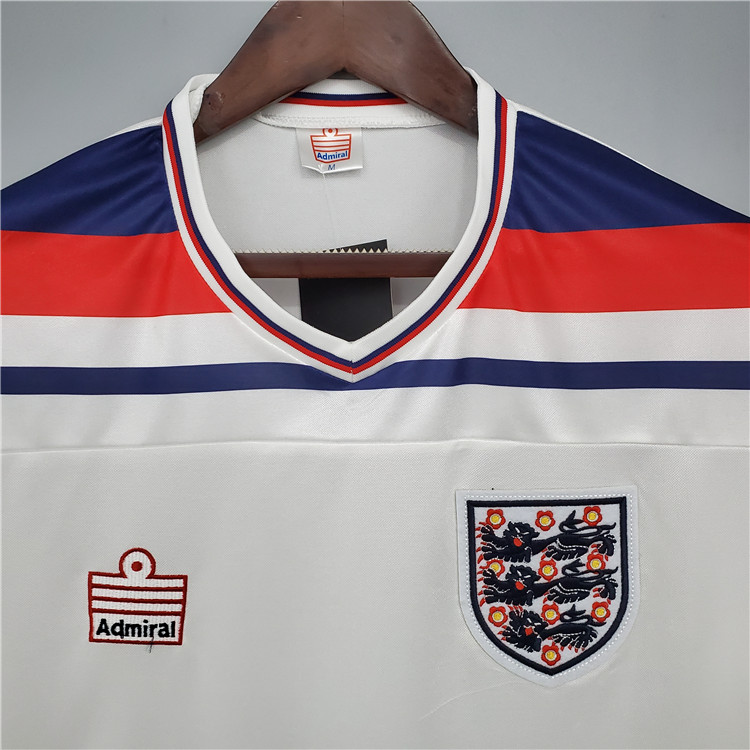1982 England Home White&Red Retro Soccer Jersey Football Shirt - Click Image to Close