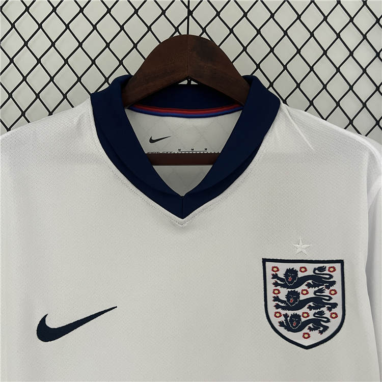 UEFA Euro 2024 England Home Kit Soccer Shirt White Football Shirt - Click Image to Close