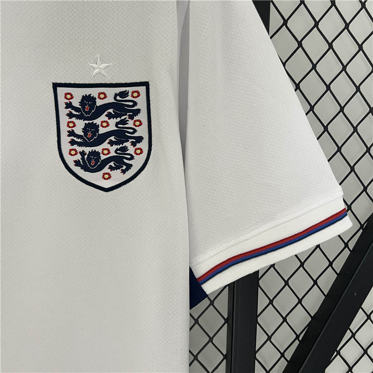 UEFA Euro 2024 England Home Kit Soccer Shirt White Football Shirt - Click Image to Close