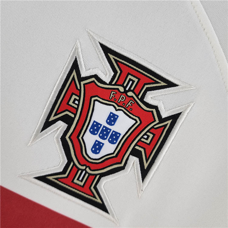 Portugal 2022 World Cup Away White Soccer Jersey Football Shirt - Click Image to Close