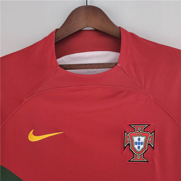 Portugal 2022 World Cup Home Red Soccer Jersey Football Shirt - Click Image to Close
