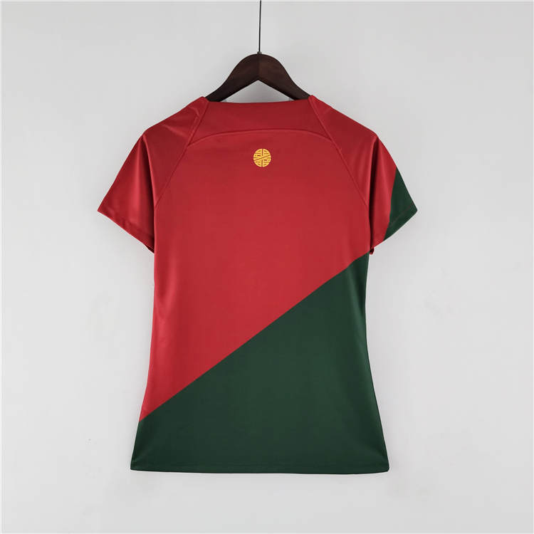 Portugal 2022 World Cup Home Red Women's Soccer Jersey Football Shirt - Click Image to Close