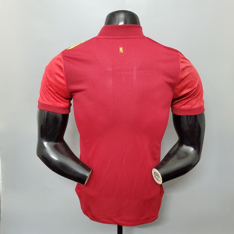 Spain Soccer Shirt Euro 2020 Home Red Soccer Jersey (Player Version) - Click Image to Close