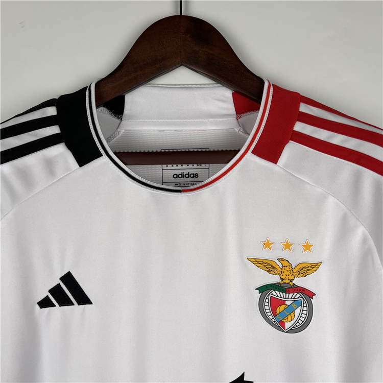 Benfica 23/24 Away White Soccer Jersey Football Shirt - Click Image to Close