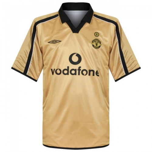 Manchester United Away 01/02 Gold Centenary Jersey Shirt