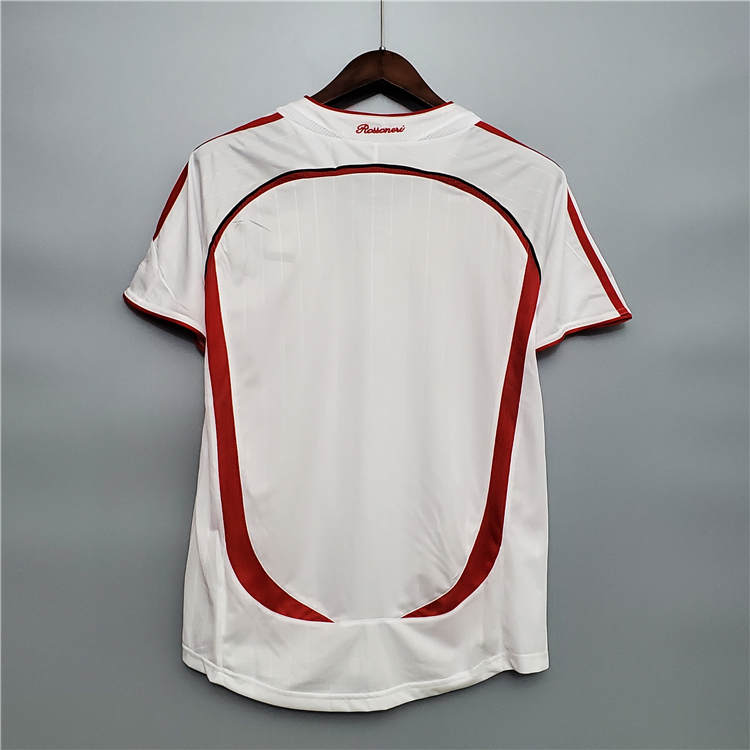 06-07 AC Milan White Retro Football Shirt Soccer Jersey - Click Image to Close