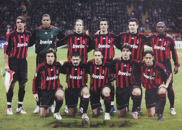 AC Milan Home 06/07 Retro Long Sleeve Soccer Jersey Shirt - Click Image to Close