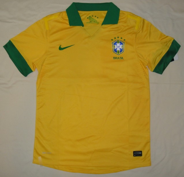 13-14 Brazil Home Yellow Jersey Kit(Shirt+Short) - Click Image to Close