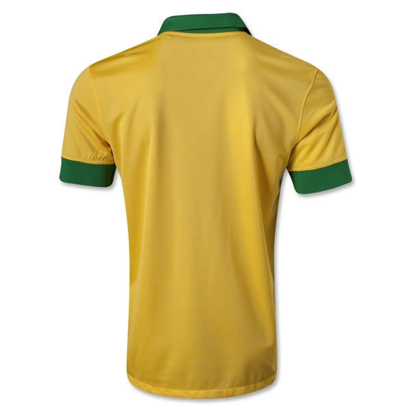 13-14 Brazil Home Yellow Jersey Shirt(Player Model) - Click Image to Close