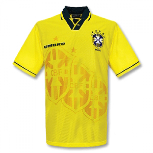 Brazil Home 1993-1994 Yellow Retro Jersey Shirt