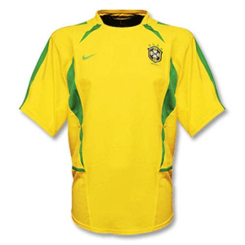 Brazil Home 2002-2003 Yellow Retro Jersey Shirt
