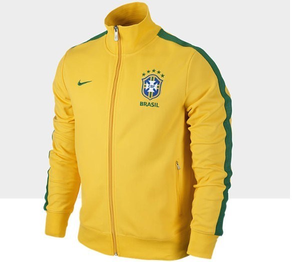 2013 Brazil N98 Yellow Track Jacket - Click Image to Close