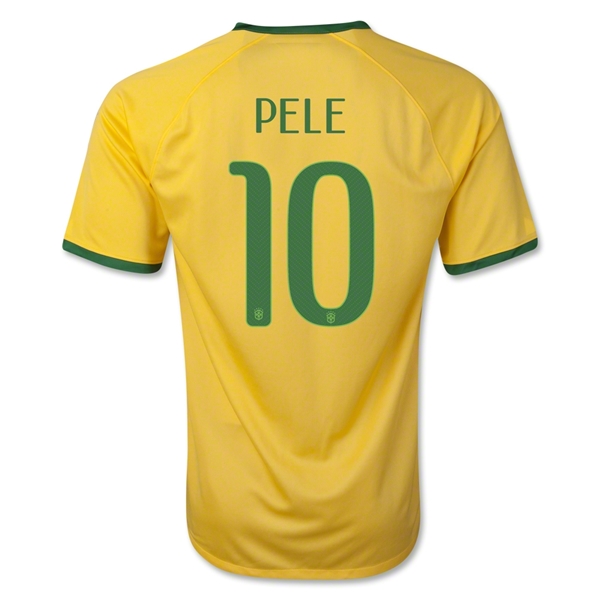 2014 Brazil #10 PELE Home Yellow Jersey Shirt - Click Image to Close