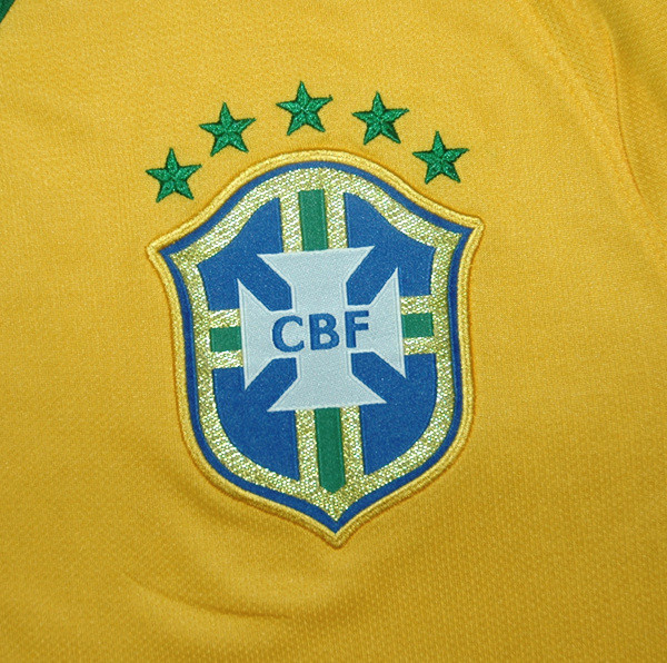 2014 Brazil Home LS Yellow Jersey Shirt - Click Image to Close