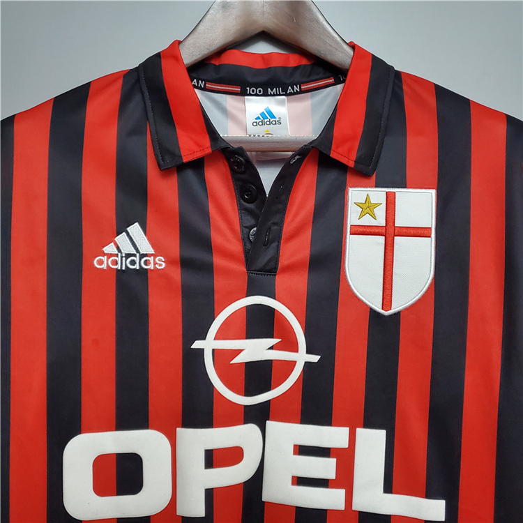 AC Milan 100 Anniversary Retro Football Shirt Jersey - Click Image to Close