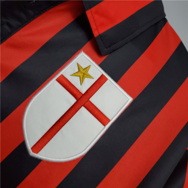 AC Milan 100 Anniversary Retro Football Shirt Jersey - Click Image to Close