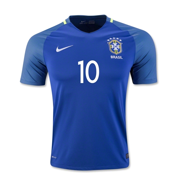 Brazil Away 2016 NEYMAR JR 10 Soccer Jersey - Click Image to Close