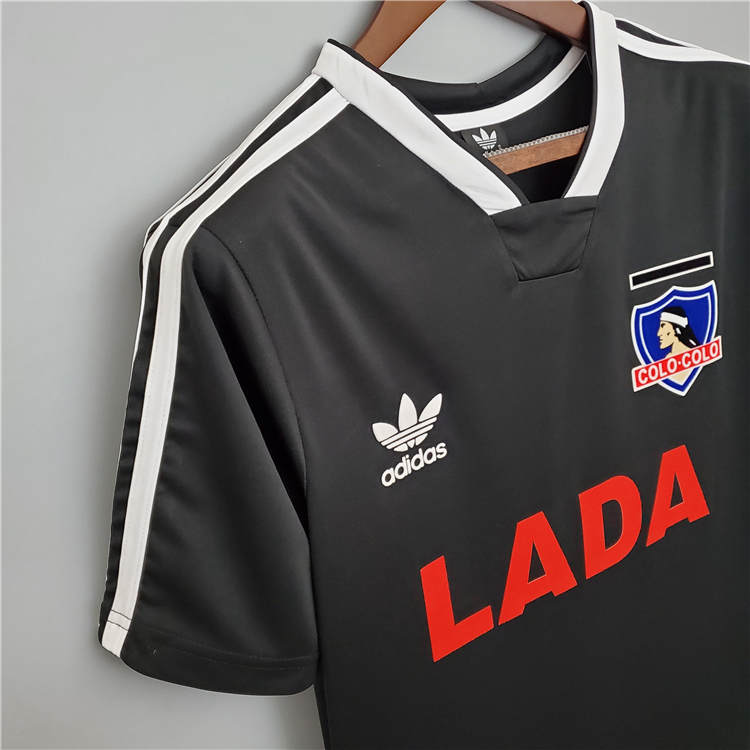 Colo-Colo Retro Soccer Jersey 1991 Black Away Football Shirt - Click Image to Close