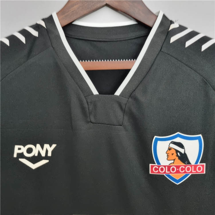 Colo-Colo Retro Soccer Jersey 1992 Black Away Football Shirt - Click Image to Close