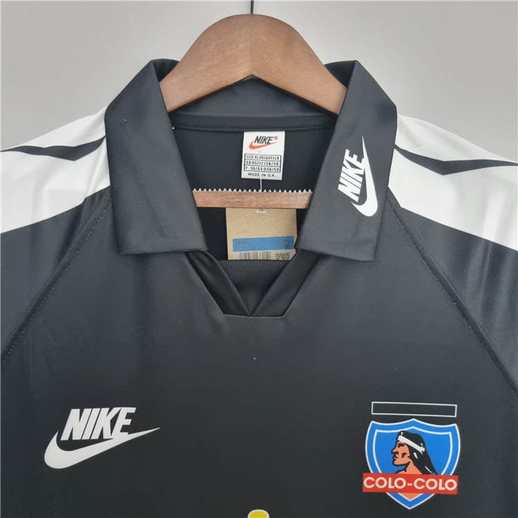 Colo-Colo Retro Soccer Jersey 1995 Black Away Football Shirt - Click Image to Close